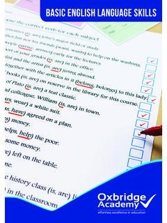 BASIC ENGLISH language skills - Oxbridge Academy
