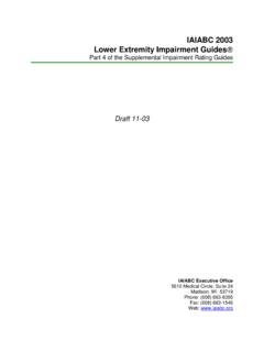 lower extremity impairment guides part 4 iaiabc 2003