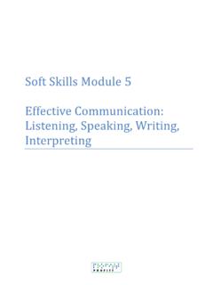 Soft Skills Module 5 Effective Communication: Listening ...