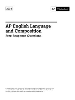 AP English Language and Composition 2018 Free-Response ...