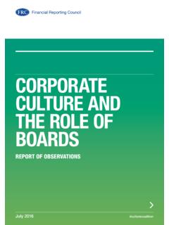 Corporate Culture and the Role of Boards
