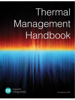 Thermal Management Handbook - Maxim Integrated