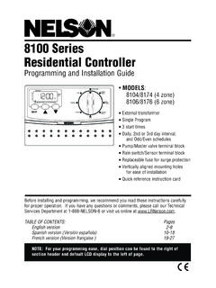 8100 Series Residential Controller - DIY Irrigation