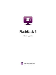 Flashback 5 User Guide - Screen Recorder