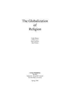 The Globalization of Religion - Oakland University