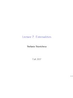 Lecture 7: Externalities - Harvard University