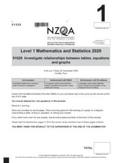 Level 1 Mathematics and Statistics (91028) 2020