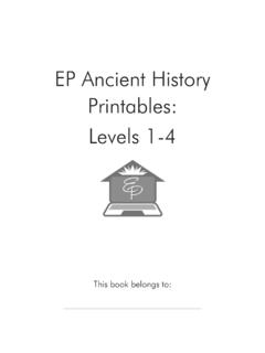 EP Ancient History Printables: Levels 1-4