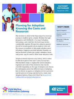 Planning for Adoption - Child Welfare Information …