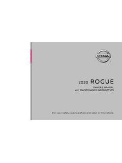 2020 Nissan Rogue | Owner's Manual and Maintenance ...
