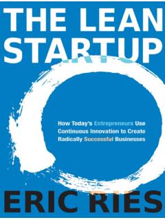 Acclaim for THE LEAN STARTUP - Internet Archive
