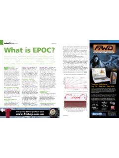 indusTri &gt;&gt; By Ben Wisbey What is EPOC?