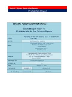 SOLAR PV POWER GENERATION SYSTEM Detailed Project …