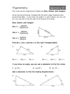 Trigonometry 12.1 Geometry - AGMath.com