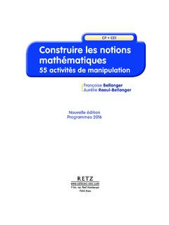 CP • CE1 Construire les notions math&#233;matiques