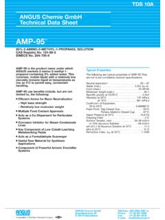 ANGUS Chemie GmbH Technical Data Sheet