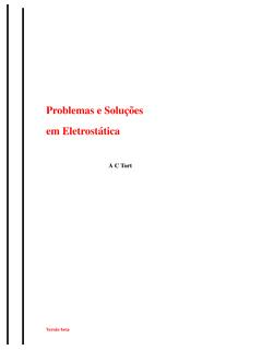 Problemas e Soluc&#184;oes˜ em Eletrostatica&#180;