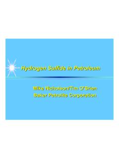Hydrogen Sulfide in Petroleum - coqa-inc.org