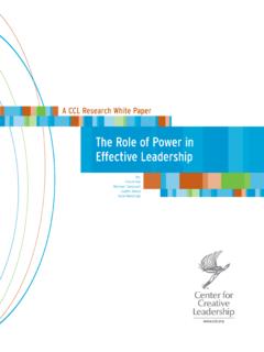 The Role of Power in Effective Leadership - CCL