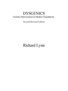 DYSGENICS: Genetic Deterioration in Modern …