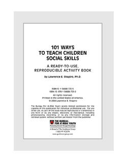 101 WA YS TO TEACH CHILDRE N SOCIAL SKILL S