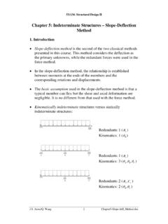 Chapter 5: Indeterminate Structures – Slope-Deflection Method