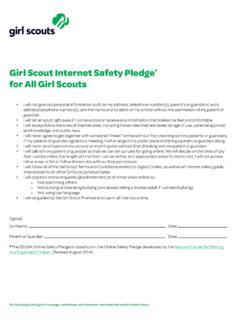 Girl Scout Internet Safety Pledge for All Girl Scouts