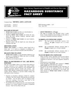 METHYL AMYL ACETATE - Government of New Jersey