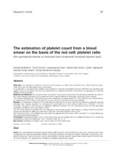 The estimation of platelet count from a blood smear on the ...