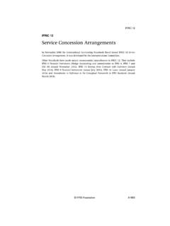 Service Concession Arrangements IFRIC 12