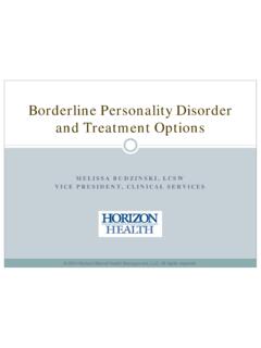 Borderline Personality Disorder and Treatment Options