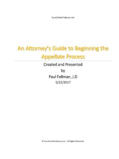 An Attorney s Guide to Beginning the Appellate Process