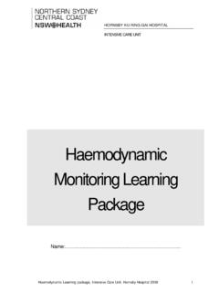 Haemodynamic Monitoring Learning Package