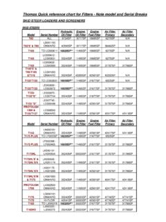 Quick Chart Filters - Thomas Equipment