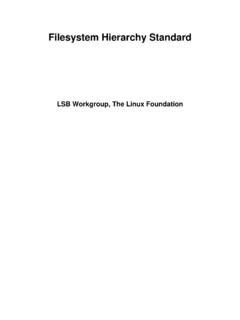 LSB Workgroup, The Linux Foundation