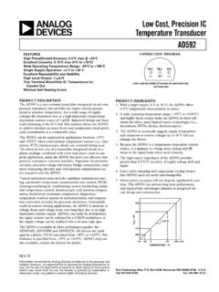 a Temperature Transducer Low Cost, Precision IC AD592