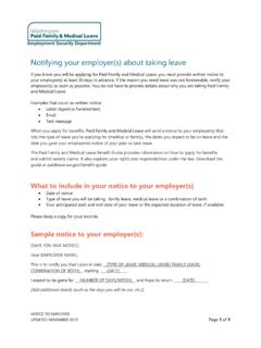 Notifying your employer(s) about taking leave
