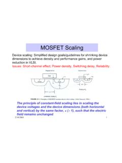MOSFET Scaling - Department of Electrical and Computer ...