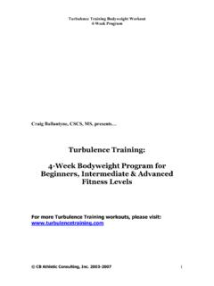Turbulence Training: 4-Week Bodyweight Program …