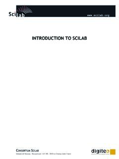 INTRODUCTION TO SCILAB - MARS Lab