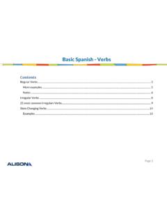 Basic Spanish - Verbs - Alison