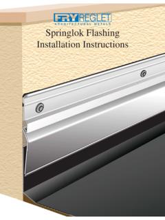 Springlok Flashing Installation Instructions - Fry Reglet