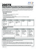 Adult Routine Preventive Care Recommendations