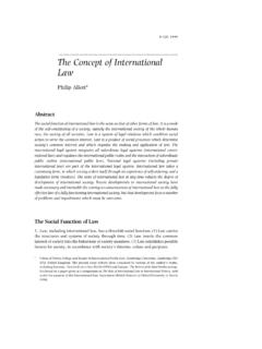 The Concept of International Law
