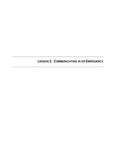 Lesson 3. Communicating in an Emergency