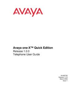 Avaya one-X™ Quick Edition