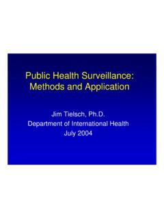 Public Health Surveillance: Methods and Application 223