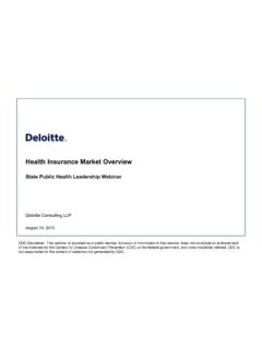 Health Insurance Market Overview - Centers for Disease ...