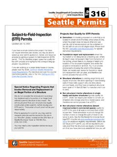 Seattle SDCI Tip #316 - Subject-to-Field-Inspection (STFI ...