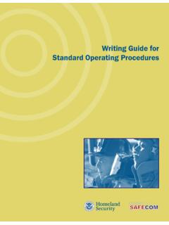 Writing Guide for Standard Operating Procedures